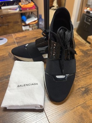 Balenciaga Race Runner Low Top Sneakers Women's US 9 w/Dust Bag, VG+ Cond.