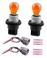 Turn Signal Light Socket Holder with Wiring Harness  Bulb, 2PCS Fit for Dodge