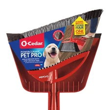 O-Cedar Pet Pro Power Corner Broom with Step On Dust Pan