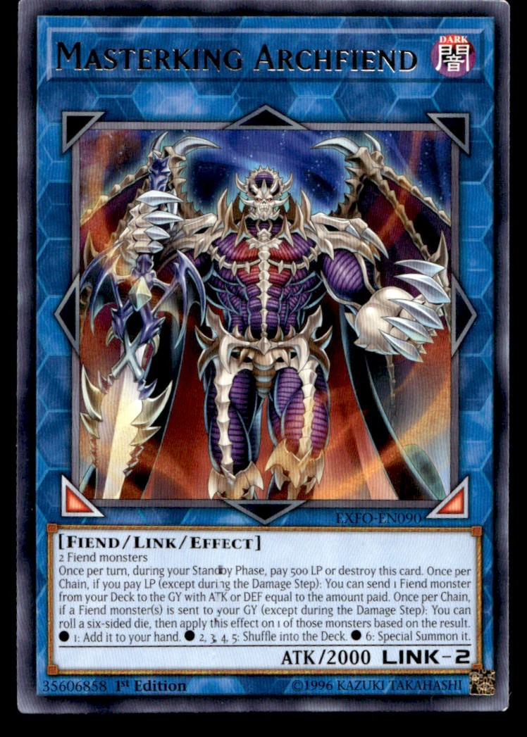 Masterking Archfiend - EXFO-EN090 - 1st Edition - YuGiOh