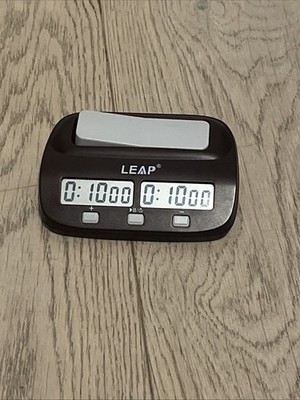Leap PQ 9907 Chess Clock Brown Used With Fresh Batteries