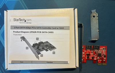 Startech 2 Port PCIe SATA RAID Kontroller 6Gbps gebraucht