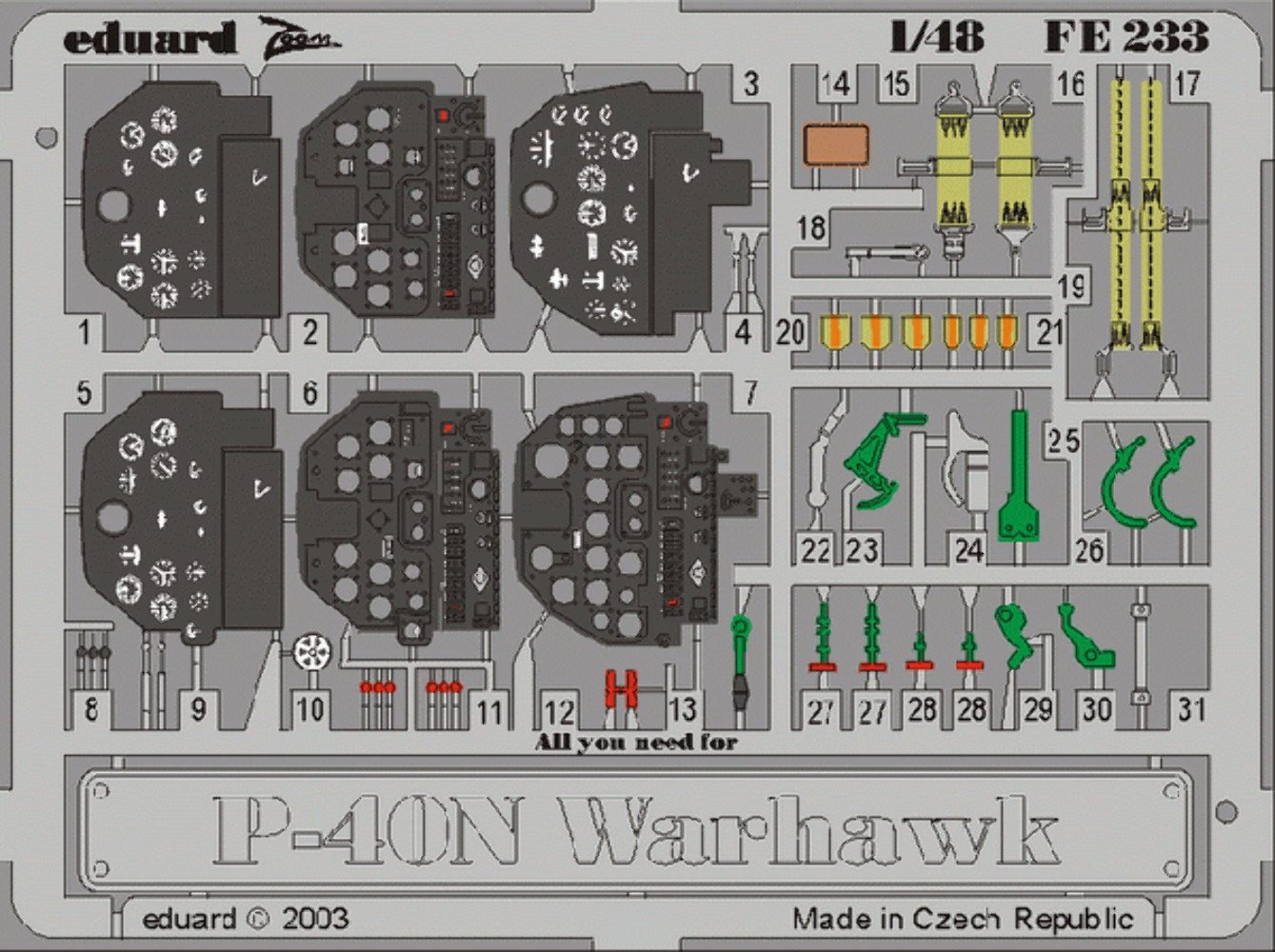 Eduard FE233 1:48 P-40N Warhawk to be used with Eduard