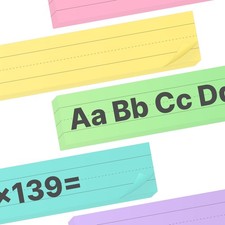 100 Pack 3x24 Sentence Strips for Classroom Lined Chart Paper for Teachers