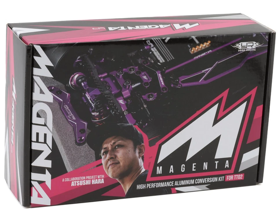 Yeah Racing Tamiya TT-02 Magenta Aluminum Performance Conversion Kit (Purple) - Image 2 of 2