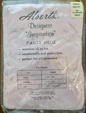 Vtg Alberts Designer Inspiration Seamless Pantyhose Wineberry Tall NWOT