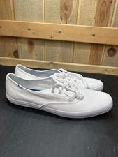 Keds Womens Ortholite Canvas Lace-Up Sneakers White Size 10 XS Extra Narrow