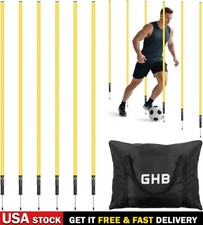6 Pack Agility Poles 6ft Sport Soccer Training Detachable Speed Train Equipment
