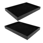 2 Pcs Jewelry Display Tray Jewellery Dish Presentation Organizer Flat