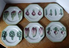 Williams Sonoma Vegetable Garden Set of 6 Appetizer Salad Dessert Plates Perfect