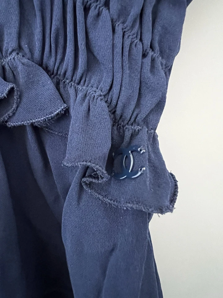 Blusa mujer Chanel azul seda talla 36 Foto 4 de 4