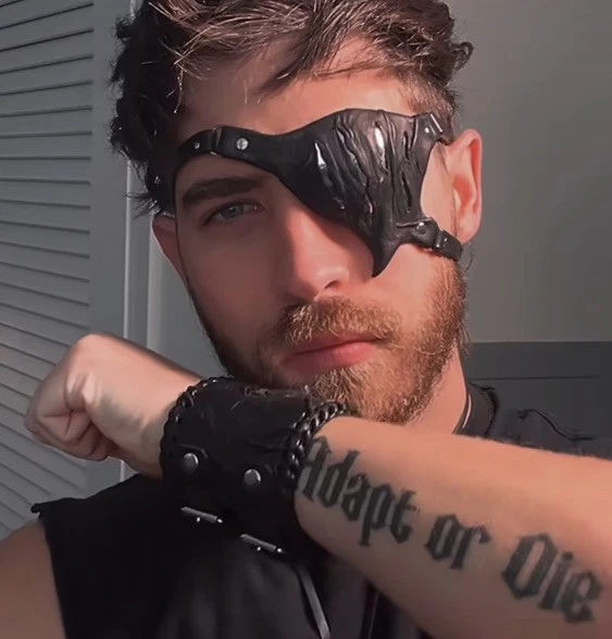 Original Design Black Leather Eye Patch from Mysterystar - Image 2 of 4