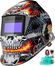 Welding Helmet Auto Darkening, 1/1/1/1 True Color Welding Hood, 4 Arc Sensor 1/2