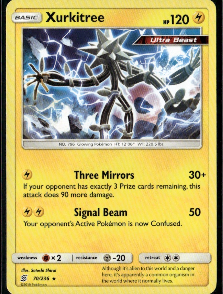 Xurkitree Rare SM Unified Minds 70/236 Lightning Pokemon Card