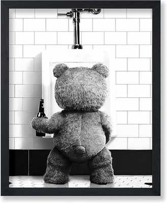 Poster Master Funny Teddy Bear Print - Humorous Gift for Men, Women