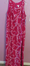 NWT London Times Woman pink and white sleeveless plus size 22W Dress