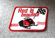 Parche rojo es hermoso - Bandera a cuadros para un Skimobile - Alrededor de 1970