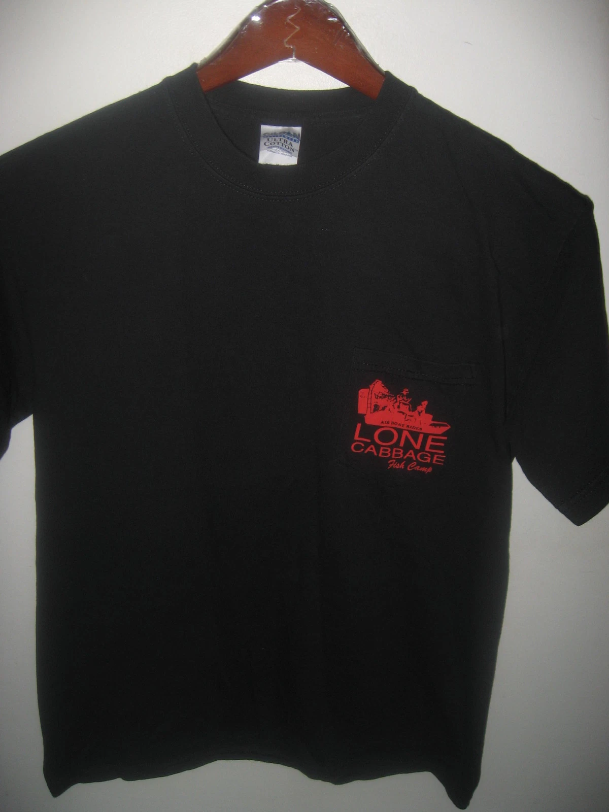 Lone Cabbage Fish Camp Airboat Rides Cocoa Florida American Biker T Shirt Mediu
