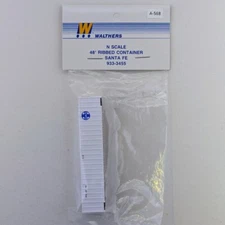 Walthers 933-3455 N Scale 48' Ribbed Container Santa Fe