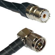 RFC400 SO239 UHF Female to N MALE ANGLE Coaxial RF Cable USA-Ship Lot
