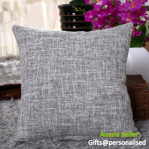 30 45cm 55 Grey Plain Colour Linen Cushion Cover Sofa Throw Pillow Personalised - Picture 7 of 11