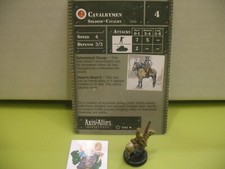  Axis  Allies Miniatures BASE SET II Cavalrymen with card 6/45 