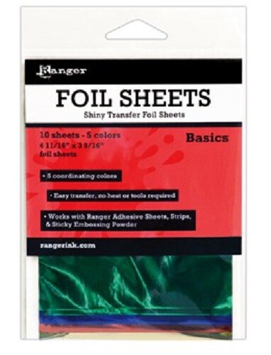 Ranger TRANSFER FOIL SHEETS 10 sheets 5 colours 4 11/16 x 3 9/16 NO HEAT ISF - Picture 1 of 2