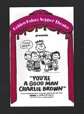 1971 Golden Palace Theater You're A Good Man Charlie Brown Playbill Arlington TX