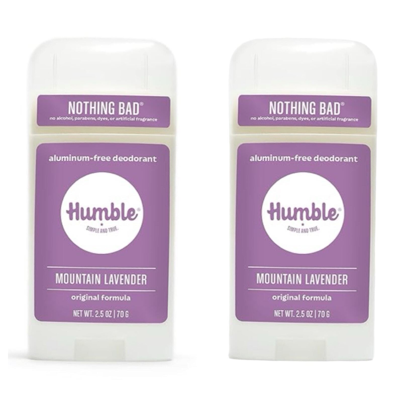 Humble Lot Of 2 Natural Mountain Lavender Aluminum Free Deodorant Lot of 2