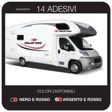 Adesivo Roller Team x camper, roulotte e barche in vinile - Kit 14 adesivi 