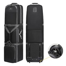 Hard Case Golf Travel Bag with Wheel Luggage Lock Cover Airline Waterproof 1200D