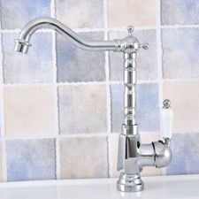 Chrome Brass Bathroom Kitchen Bar Vessel Sink Swivel Faucet Mixer Tap ssf640