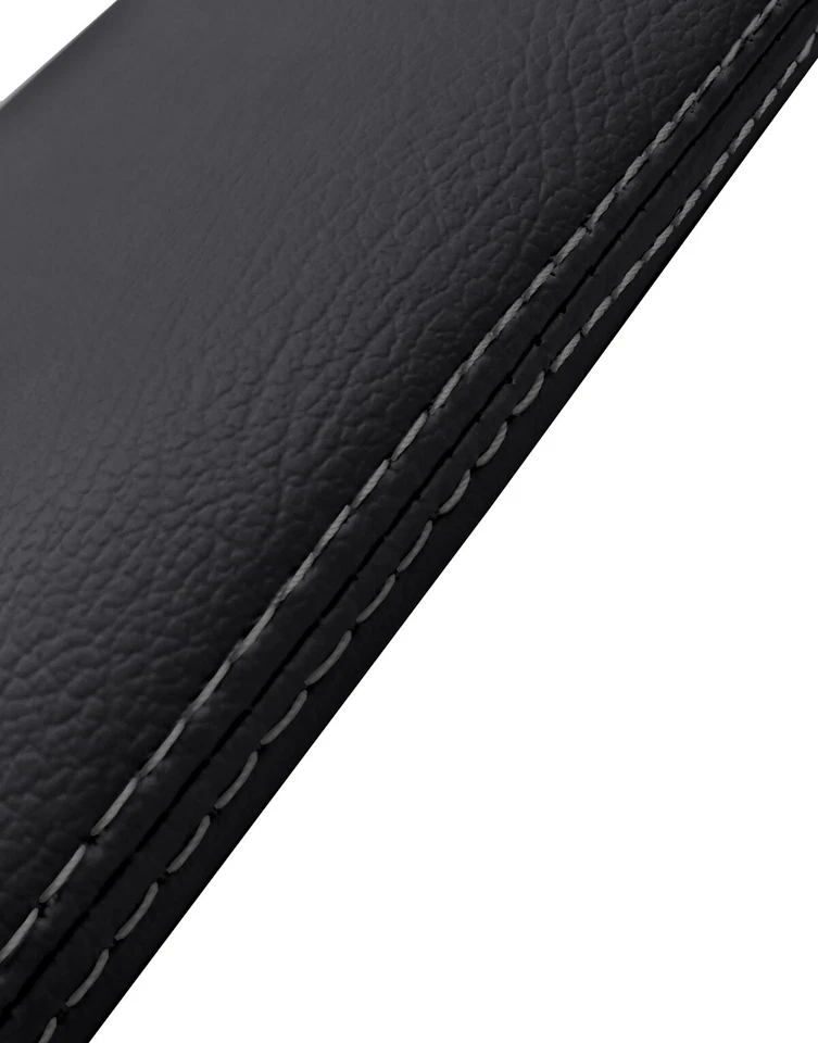 Fits 2005-2010 Scion TC PVC Synthetic Leather Sunvisors Cover Skin Gray Stitch - Image 3 of 4