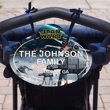 Custom Disney Stroller  Scooter Name Tag - Personalized Family ID Sign Parks