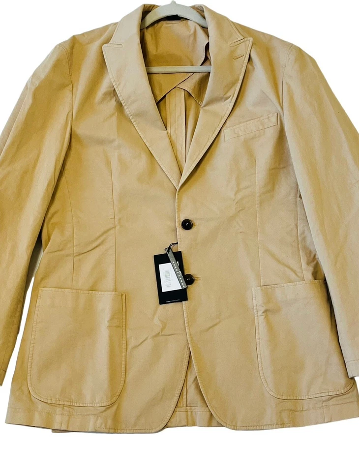 New Vintage Bobby Jones Khaki Jacket Sport Coat Safari Business Casual Men 42 - Image 2 of 4