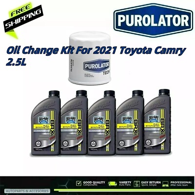 Fit Toyota oil change kit For 2021 Toyota Camry 2.5L Synthetic engine oil 0w20