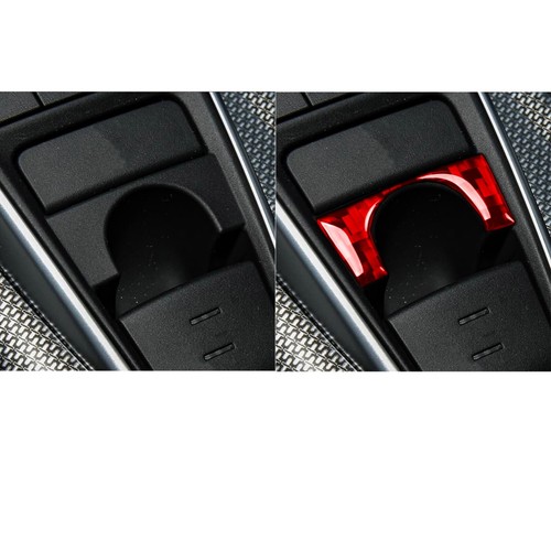 Red Carbon Fiber Interior Center Console Button Cover For Toyota Camry 2018-2024 - Picture 4 of 16