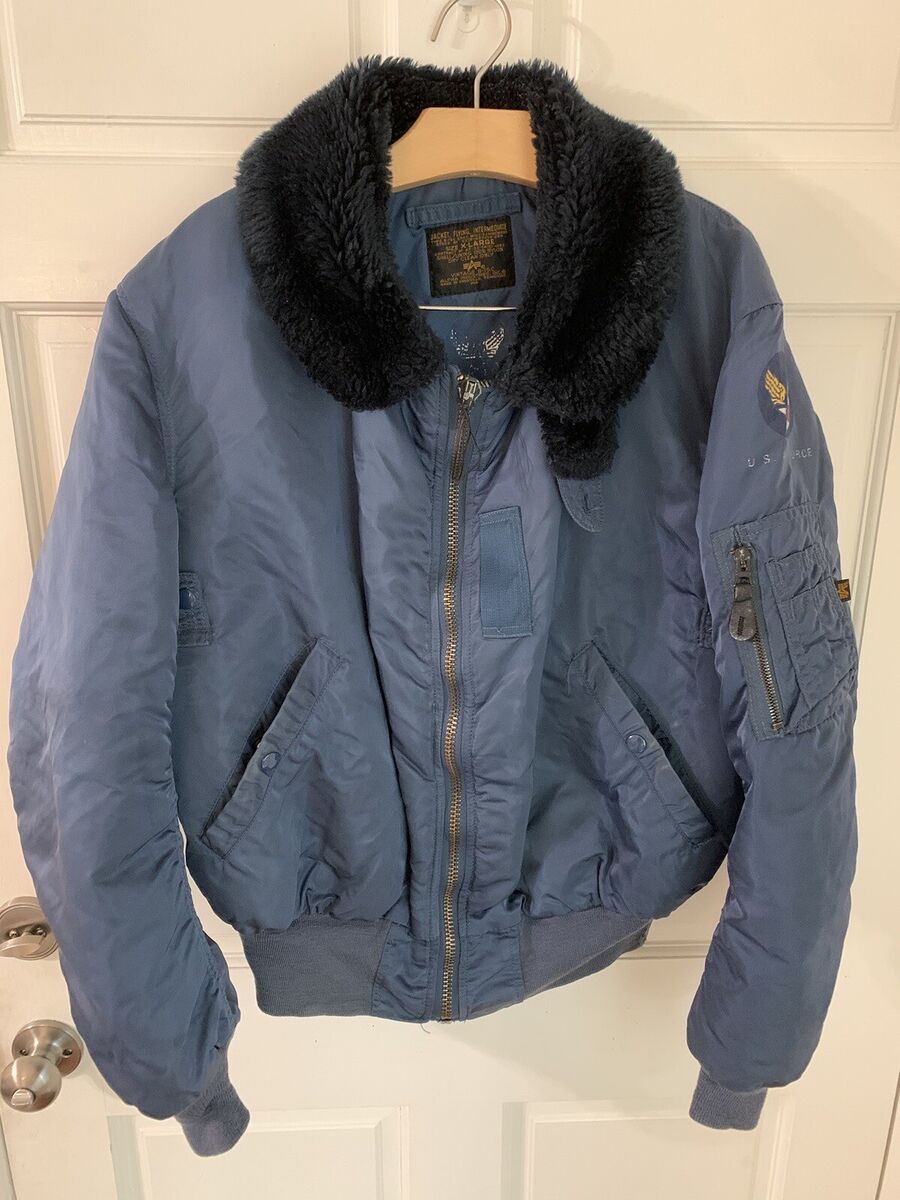 Alpha Industries US Air Force B-15c Navy Faux Fur Collar Alpha Industries US Air Force B-15c Navy Faux Fur Collar