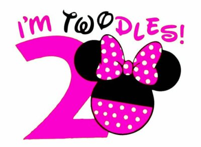 Download DISNEY MINNNIE MOUSE I'M TWODLES SECOND BIRTHDAY SHIRT IRON ON TRANSFER | eBay