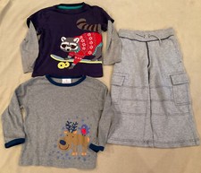Hanna Andersson 100 Mini Boden 3/4 Xmas Winter Tshirt Lot Sweatpants