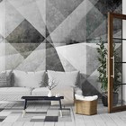 3D Gray Geometric Wallpaper Wall Mural Removable Self-adhesive 114