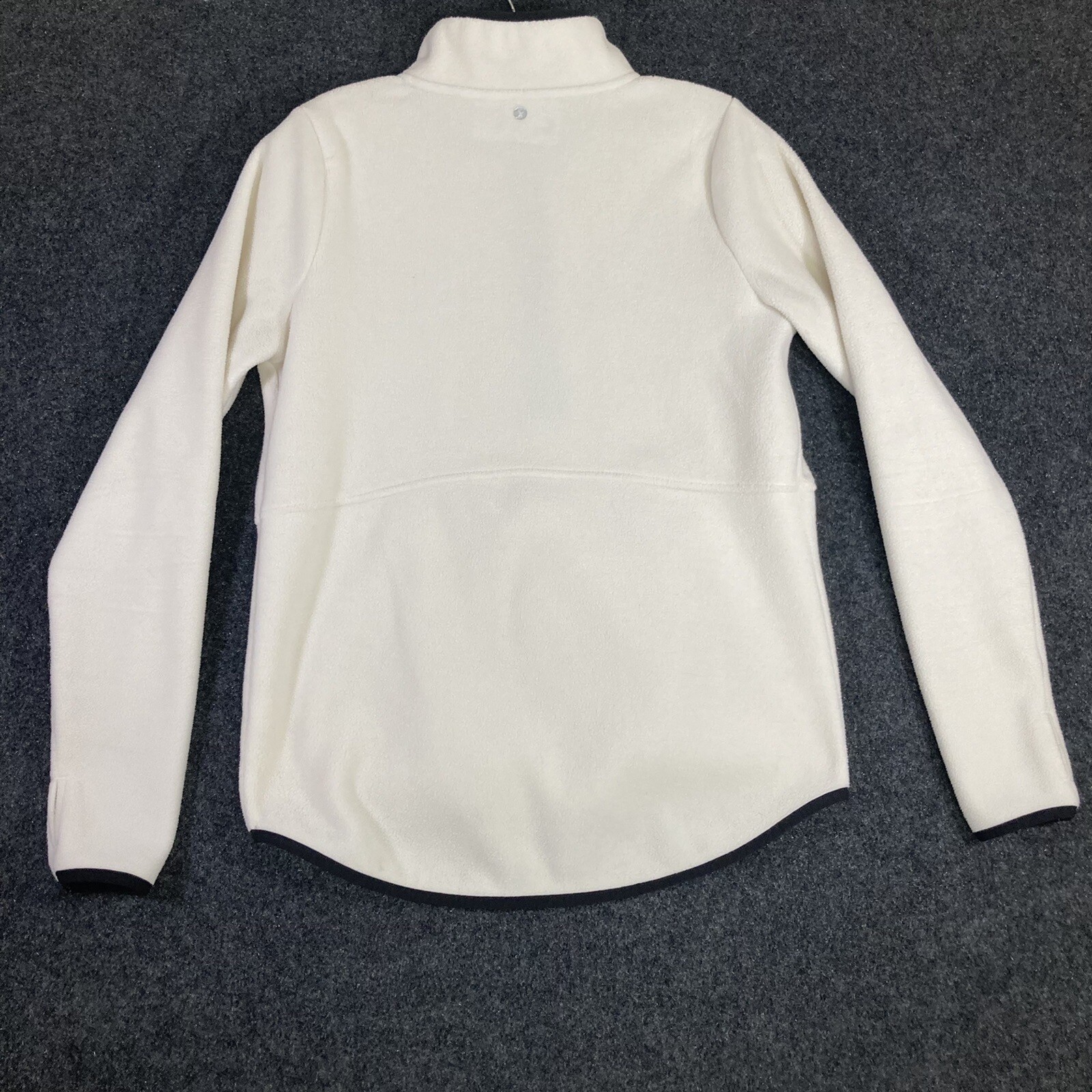 Xersion Womens White Black Long Sleeve Quarter ZIp With Front Pocket Size Small