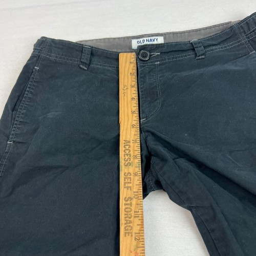Old Navy Chino Shorts Casual Womens 6 (32X9.5) Cotton Black Preppy Flat Front - Picture 10 of 11
