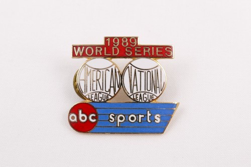1989 World Series ABC Sports Camera Crew Pin Limited Edition 100 Giants A's