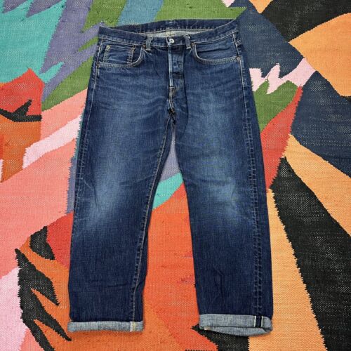 Edwin Japanese Selvedge Denim Jeans, Rainbow Selvedge, Indigo, Mens W32 L29 - Afbeelding 1 van 8