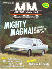 Motor Manual May 1985 #519 Mitsubishi Magna Porsche 944 Holden Barina