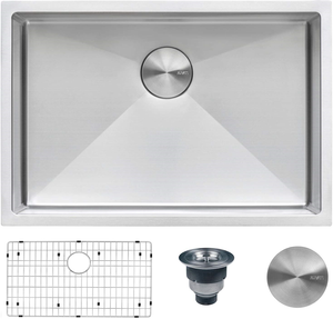 Ruvati 28 Inch Undermount 16 Gauge Tight Radius Stainless Steel