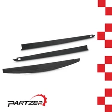 For 09-18 Ram 1500 Crew Cab Rear Left&Right 5.7'' Bed Rail Cap Molding Trim 3Pcs