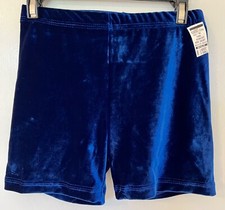 GK ELITE ROYAL VELVET ADULT X-SMALL GYMNASTICS DANCE WORKOUT SHORTS Sz AXS NWT