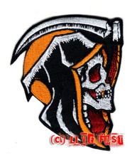 GRIM REAPER SKULL PATCH motorcycle biker patches jacket vest vintage
